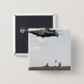 Luchtmachtpararescutie voert een gevechtsvaartuig  vierkante button 5,1 cm (Voorkant /achterkant)