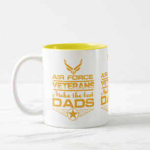 Luchtmachtveteranen worden de beste vaders Militai Tweekleurige Koffiemok