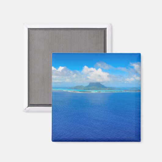 Luchtmagneet boven Bora Bora uitzicht Magneet (Voorkant / Achterkant)