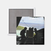 Luchtmannen duwen een pallet gedoneerde goederen u magneet (Voorkant / Achterkant)