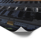 Luchtmannen duwen een pallet gedoneerde goederen u poster (Hoek)