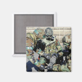 Luchtmannen helpen een soldaat van het Koreaanse l Magneet (Voorkant / Achterkant)