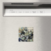 Luchtmannen helpen een soldaat van het Koreaanse l Magneet (Insitu (Vaatwasser))