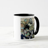 Luchtmannen helpen een soldaat van het Koreaanse l Mok (Voorkant rechts)