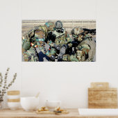 Luchtmannen helpen een soldaat van het Koreaanse l Poster (Keuken)