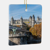 Luchtmetro op Pont de Bir-Hakeim - Parijs, Frankri Keramisch Ornament (Rechts)