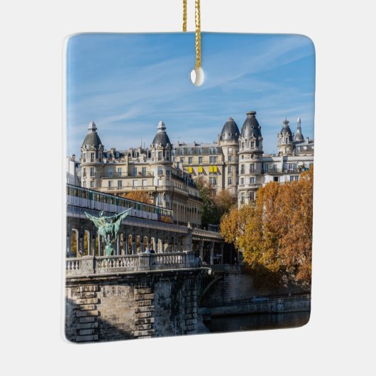 Luchtmetro op Pont de Bir-Hakeim - Parijs, Frankri Keramisch Ornament (Rechts)