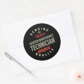 Luchtonderhoudstechnicus Ronde Sticker (Envelop)