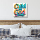 Luchtontwerp Child of God Stretched Canvas (Insitu (Slaapkamer))
