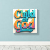 Luchtontwerp Child of God Stretched Canvas (Insitu (Houten vloer))