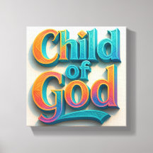 Luchtontwerp Child of God Stretched Canvas
