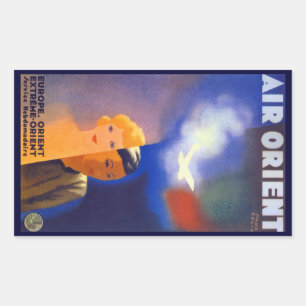 Luchtoriënterend Rechthoekige Sticker
