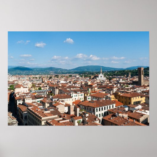 Luchtpanorama van Florence - Toscane, Italië Poster (Voorkant)