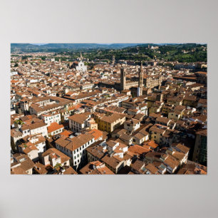 Luchtpanorama van Florence - Toscane, Italië Poster