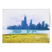 Luchtpensed Chicago Skyline Art