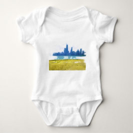 Luchtpensed Chicago Skyline Art Romper