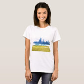 Luchtpensed Chicago Skyline Art T-shirt (Voorkant volledig)