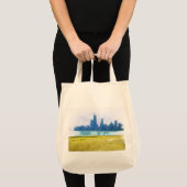 Luchtpensed Chicago Skyline Art Tote Bag (Voorkant (product))