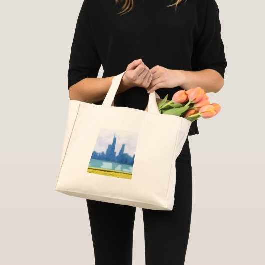 Luchtpenseel Chicago Skyscrapers Mini Tote Bag (Voorkant (product))