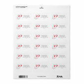 Luchtpost Adreslabels met Poststempel Etiket (Full Sheet)