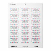 Luchtpost Adreslabels Ontwerp Etiket (Full Sheet)