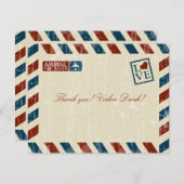  luchtpost bruiloft Dank u Bedankkaart (Voorkant / Achterkant)