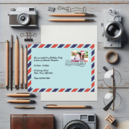  Luchtpost Envelop Verjaardagsfeestje Kaart