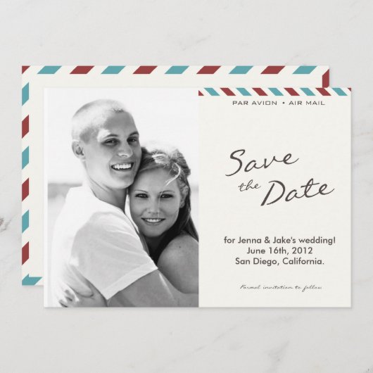 Luchtpost Foto Sla de Datum Op Aankondiging (004) (Voorkant / Achterkant)