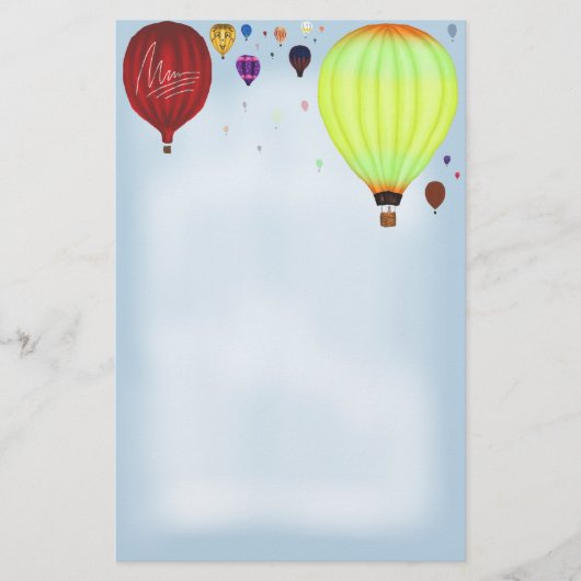 Luchtpost ~Hete Luchtballonnen~ Stationery Briefpapier (Voorkant)