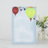 Luchtpost ~Hete Luchtballonnen~ Stationery Briefpapier (Staand voorkant)