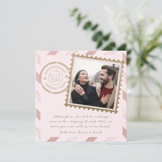 Luchtpost huwelijksaankondiging (Staand voorkant)