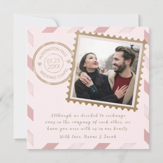 Luchtpost huwelijksaankondiging (Voorkant)