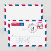 luchtpost | Huwelijksreis RSVP (Voorkant / Achterkant)