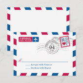 luchtpost | Huwelijksreis RSVP (Voorkant / Achterkant)