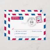 luchtpost | Huwelijksreis RSVP (Voorkant / Achterkant)