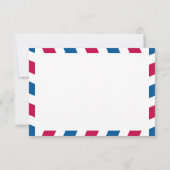 luchtpost | Huwelijksreis RSVP Kaartje (Achterkant)