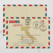  Luchtpost Italië | Huwelijk Vrijgezellenfeest Kaart (Voorkant / Achterkant)