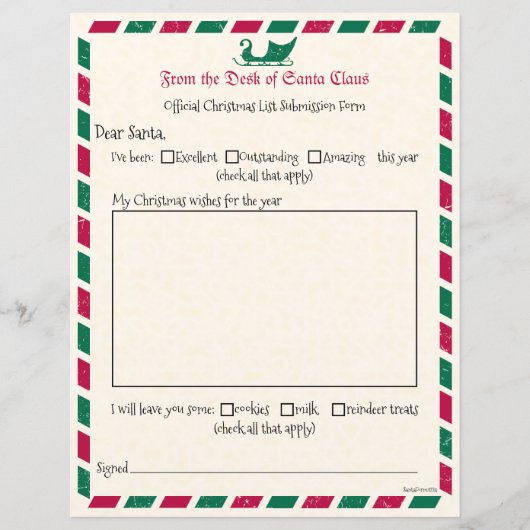 luchtpost kerstbrief aan de kerstman (Voorkant)