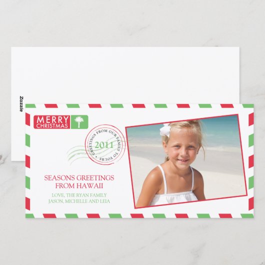 Luchtpost Kerstkaart (Voorkant / Achterkant)