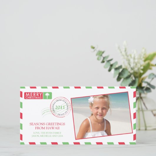 Luchtpost Kerstkaart (Staand voorkant)