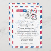 Luchtpost locatie bruiloft uitnodiging (Voorkant / Achterkant)