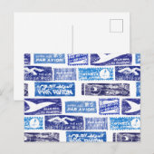 Luchtpost / par avion - transparant briefkaart (Voorkant / Achterkant)