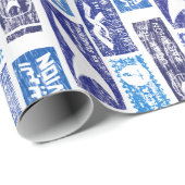 Luchtpost / par avion - transparant cadeaupapier (Rol Hoek)