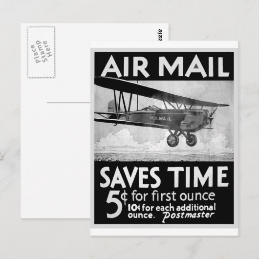 Luchtpost Poster Briefkaart (Voorkant / Achterkant)