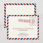 Luchtpost Save The Date Aankondiging (Voorkant / Achterkant)