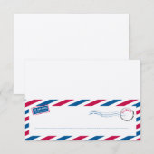 Luchtpost Tent Seating Card Kaart (Voorkant / Achterkant)