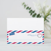 Luchtpost Tent Seating Card Kaart (Staand voorkant)