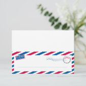 Luchtpost Tent Seating Card Kaart (Staand voorkant)