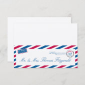 Luchtpost Tentkaart met zitplaats Kaart (Voorkant / Achterkant)