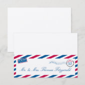 Luchtpost Tentkaart Zitplaats Kaart (Voorkant / Achterkant)